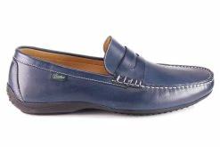 Mocassins Shop -Mocassins Shop cabrio bleu lisse 1